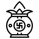 Traditional Kalash symbolizing purity and blessings in Hindu rituals